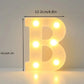 1PC LED Alphabet&Number Lights For Home,Wedding,Proposal,Birthday,Party,Photo Prop, Battery Powered White Decorative Night Light