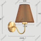 110V/220V Wall Lamp with LED E27 Bulb Fabric Lampshade Wall Sconces for Hotel Bedroom Bedside Living Room Stairs Home Decoration