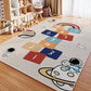 VIKAMA Children's Room Crystal Pile Rug Stain Resistant Washable Bedroom Bed Rug Game Rug Living Room Crawl Mat Home Decor