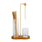 Glass Incense Holder for Sticks Anti-Ash Flying Incense Burne with Metal Clip and Incense Storage for Yoga Home Decor
