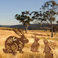 Lovely Rustic Metal Rabbit Garden Post Patinated Rusty Finish Great for Outdoor Adornment Backyard Patio Farm Area