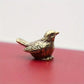 Elegant Brass Sparrow Tea Pet - Intricately Detailed Solid Brass Bird Figurine Versatile Indoor/Outdoor Decor Piece, Teal Decor
