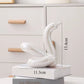 13.4cm Mini Creative Balloon Swan Abstract Ceramic Ornament Sculpture Study Room Statue Home Office Accessories Decoration Gift