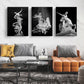 Nordic Simple Wall Art Black Ancient Greek Gods Sculpture David Statue Canvas Print Poster Home Living Room Bedroom Decoration