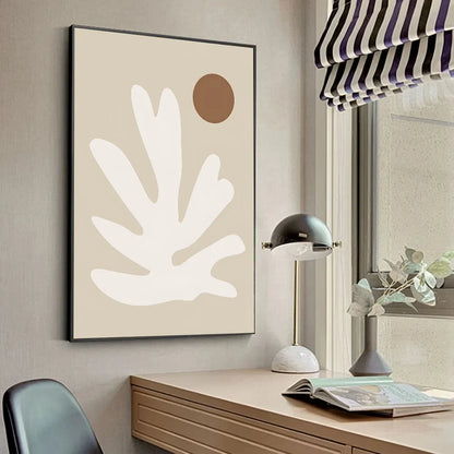 Beige Abstract Wall Decoration Poster _ Interior Wall Decoration Living Room - Paintin Poster