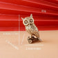 Copper Craft Brass Solid Cat Owl Statue Creative Animal Desk Ornaments Desktop Home Decoration Collectible Cute Statue Ornament