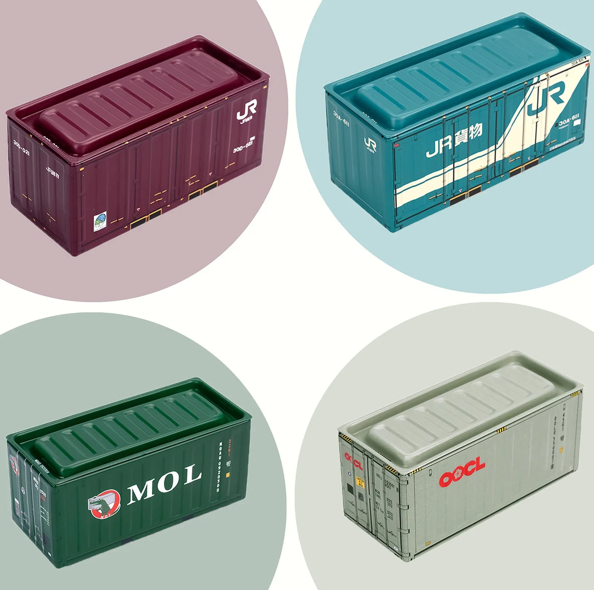4pcs/set Mini Storage Box  Retro Industrial Style Iron Creative Decoration Collect Item Desktop Mini Container Model Gifts