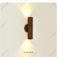 Nordic Style Solide Wood Wall Lamp for Dining Room Bedroom Foyer Chinese Up Down Double Heads  Background Aisle Led Wall Light