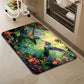 VIKAMA Spring Hummingbird Tropical Design Floor Mat, Non-Slip And Dirt-Proof, For Entrance, Bathroom, Kitchen Home Decor Carpet