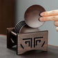 Vintage Ebony Coaster Wooden Heat Insulation Cup Pad Drink Cup Coaster for Tea Coffe Milk Kitchen Supplies