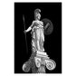 Nordic Simple Wall Art Black Ancient Greek Gods Sculpture David Statue Canvas Print Poster Home Living Room Bedroom Decoration
