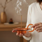 Glass Incense Holder Brass Nine-hole Incense Stick Holder with Glass Ash Catcher Incense Burner for Meditation Yoga Spa