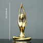 Home Decor Abstract Art Ceramic Yoga Poses Figurine Porcelain Lady Figure Statue Study Office Yoga Studio Ornaments Decorations