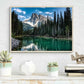 Nature Landscape Green Forest Mountain Lake Boat Poster Print Canvas Painting Wall Art Pictures Modern Living Room Home Decor