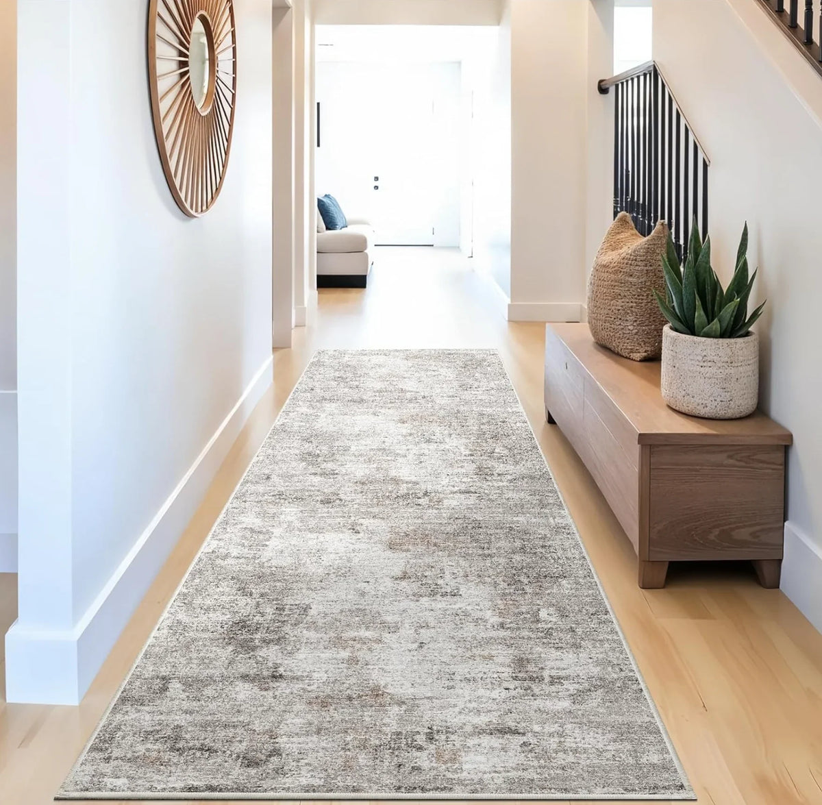 Non Slip Washable Multi Style Runner Rug Floral Retro Abstract Pattern Mat for Kitchen Hallway Corridor Home Decor Floor Carpet