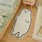 Simple Cartoon Imitation Cashmere Carpet Living Room Bedroom Bedside Warm Floor Mat Non-slip Washable Quick Drying Carpet