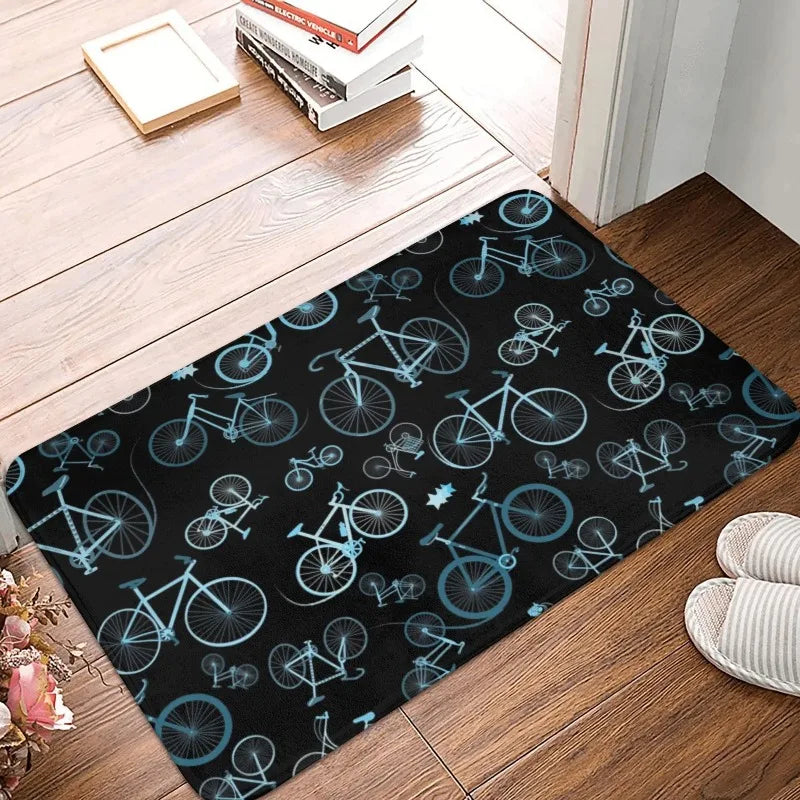 MTB Bike Door Floor Kitchen Bath  Living Room Mat Anti-Slip Outdoor Bicycle Cyclist Biking Doormat Entrance Rug Carpet Footpad