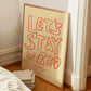 Modern Art Let’s Stay In Bed Wall Decor Trendy Bedroom Poster Living Room Bedroom Home Decor
