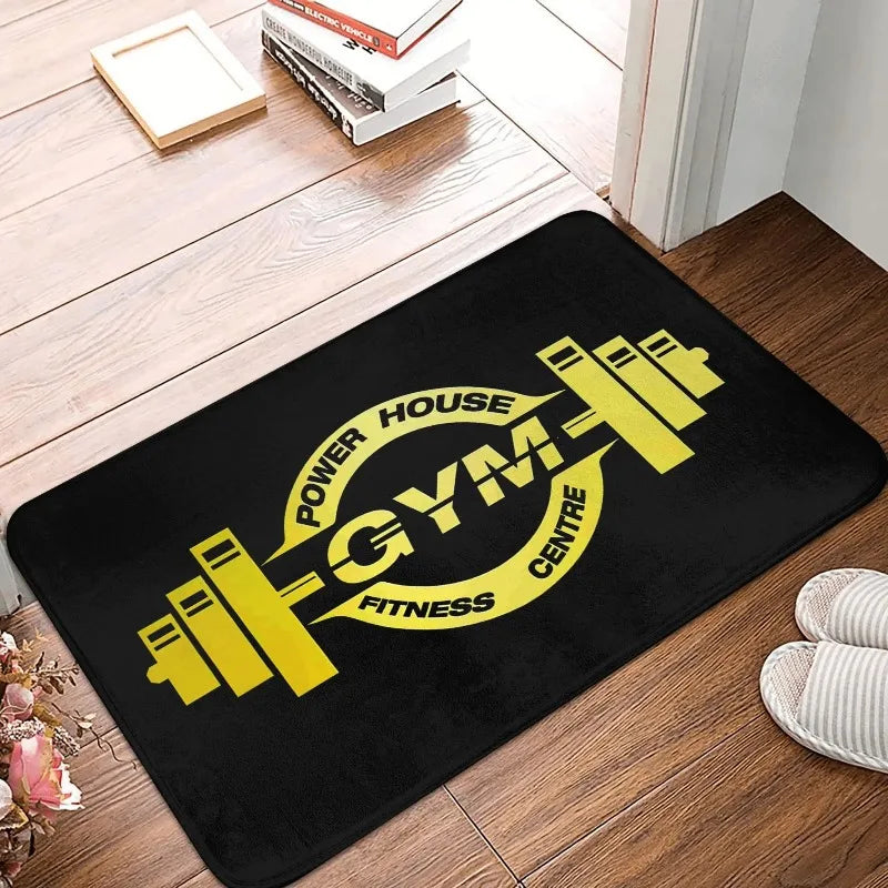 Bodybuilding Fitness Powerhouse Gym Front Door Mat Anti-Slip Carpet Outdoor mat Absorbent Doormat Garden Garage Entrance Rug