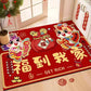 Chinese Lucky Door Mat Congratulations Get Rich Pattern Festive Red Style Perfect For Spring Festival Home Porch Indoor Decor