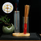 2 in 1 Glass Incense Holder for Sticks Anti-Ash Flying Incense Burne with Removable Ash Catcher and Incense Sticks Organizer