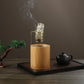 Bamboo Palo Santo Holder Metal Burner Sage Holder with Bamboo Ash Catcher Tray Incense Holder for Meditation Yoga Spa