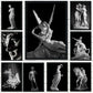 Nordic Simple Wall Art Black Ancient Greek Gods Sculpture David Statue Canvas Print Poster Home Living Room Bedroom Decoration