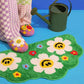 VIKAMA Cartoon Rainbow Floral Rug Soft Non-Slip Doormat For Home Use Bathroom Mat Bedside Rug For Bedroom Home Decor
