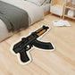VIKAMA Creative Rifle Design Rug, Living Room & Bedroom Floor Mat, Boys' Room Decorative Rug, Soft Washable Home Furnishing