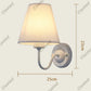 110V/220V Wall Lamp with LED E27 Bulb Fabric Lampshade Wall Sconces for Hotel Bedroom Bedside Living Room Stairs Home Decoration