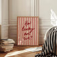 How Lucky Are We Pink Red Stripe Wall Art Prints Canvas Painting Poster Picture For Living Bedroom Dining Room Home Decor