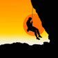 Abstract Rock Climbing Adventure Posters and Prints Canvas Painting Mountain Sun Wall Art Pictures for Living Room Home Decor