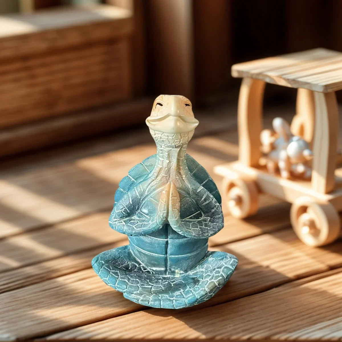 1 Piece of Resin Craft Meditation Turtle Statue, Resin Zen Decoration, Home and Garden Sculptures, Resin Zen Decoration Suitable for Turtle Enthusiasts and Collectors.