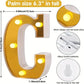1PC 16cm Golden Numbers&English Led Letter Lights,Battery Powered Decoration Light For Festive,Proposal,Birthday,Wedding,Party