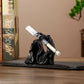Resin Pen Holder Grim Reaper Sculpture Ink Pen Storage Case Desk Writing Stationary Organizer Office School Supplies Gift