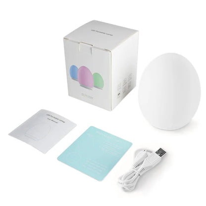 Penguin Egg Colorful RGB Night Light Silicone Baby Sleep Light Tap Change Light Color USB Charging Bedroom Bedhead Night Light