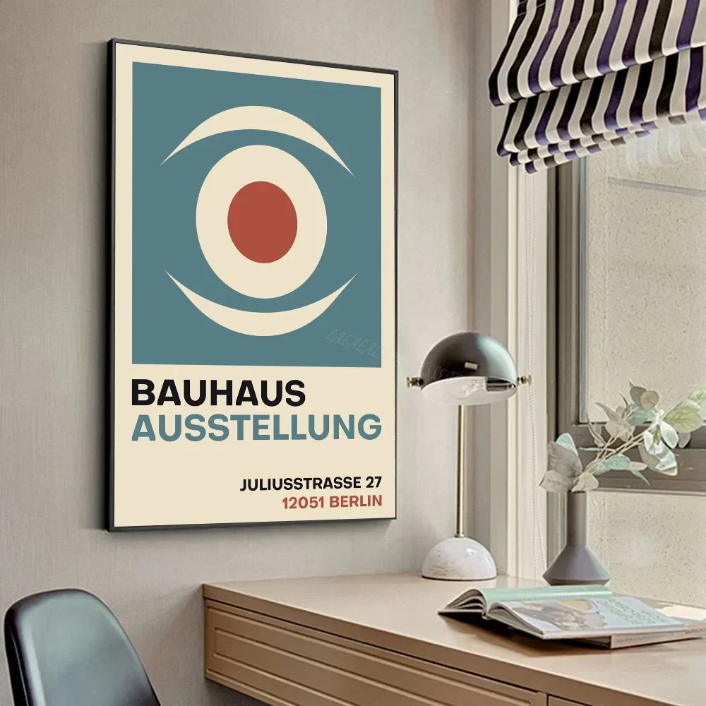 Bauhaus Abstract Art Exhibition Geometric Minimalist Lines Art Poster Canvas Painting Wall Prints Living Room Home Decor Poster