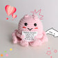 Mini Handmade Woolen Octopus Crochet Knitting, Positive Emotional Support Figure with Card, Creative Funny Decoration  Gift