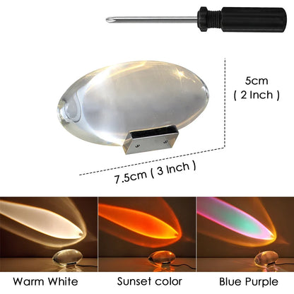 Eye of the Sky Crystal Decorative Table Lamp Italian Angel Tears Sunset Sunset Projection Lamp Atmosphere Light Night Light
