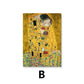 Classic Abstract Wall Art Gustav Klimt The Kiss Oil Painting HD Canvas Print Poster Home Living Room Bedroom Decoration