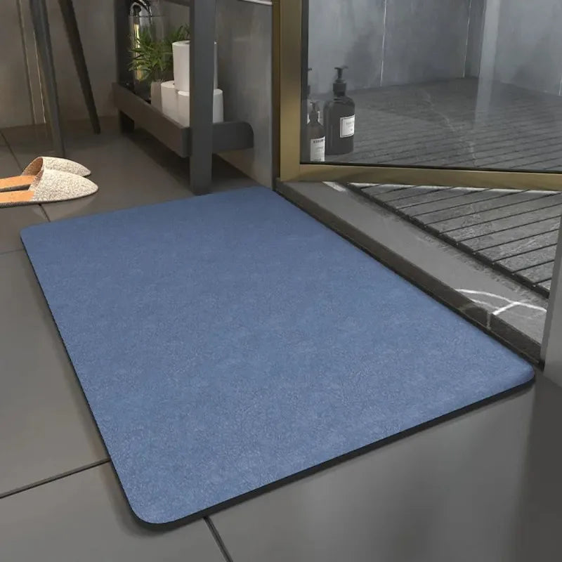 Summer Simple Solid Colour Diatomite Floor Mat Non-Slip Kitchen Entrance Bathroom Bathroom Carpet Home Decoration
