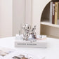 12.5cm Mini Ceramic Poodle Abstract Ornament Creative Sculpture Study Room Statue Home Office Accessories Festival Decoration