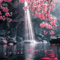 Pink City Asian Travel Japanese Cherry Blossoms At Mount Fuji Poster Light Prints Canvas Painting Wall Pictures Home Room Dec