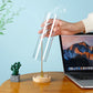 Modern Incense Holder Anti-Ash Flying Incense Burner with Removable Acrylic Ash Catcher for Home Decor Yoga Meditation