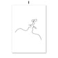 Abstract Line Women Face Couple Kiss Posters Hand In Hand Butterfly Prints Minimalism Nordic Wall Art Canvas Painting Home Decor