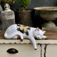 Sleeping Cat Garden Statues Outdoor,Cat Figurine Memorial Statue Makers Garden Resin Sleeping Cat Statues for Garden Decor Cat