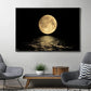 =Abstract Landscape Black and White Moon Modern Wall Art, HD Canvas Print Poster, Home, Living Room, Porch, Room Decoration