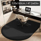 VIKAMA Solid Colour Arched Rug Soft And Non-Slip Office, Study Computer Chair Mat Dressing Table Foot Pad Home Decor