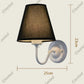 110V/220V Wall Lamp with LED E27 Bulb Fabric Lampshade Wall Sconces for Hotel Bedroom Bedside Living Room Stairs Home Decoration