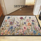 Floral Soft Door Mat Home Carpet Rug